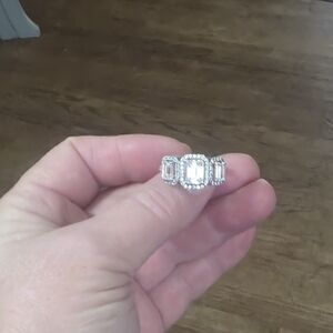 White Gold Engagement/dinner Style Ring Size 9